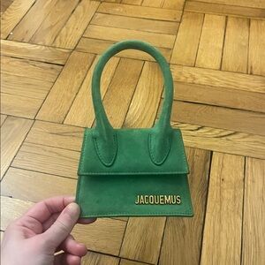 Jacquemus Le Chiquito Mini Bag in Green Suede